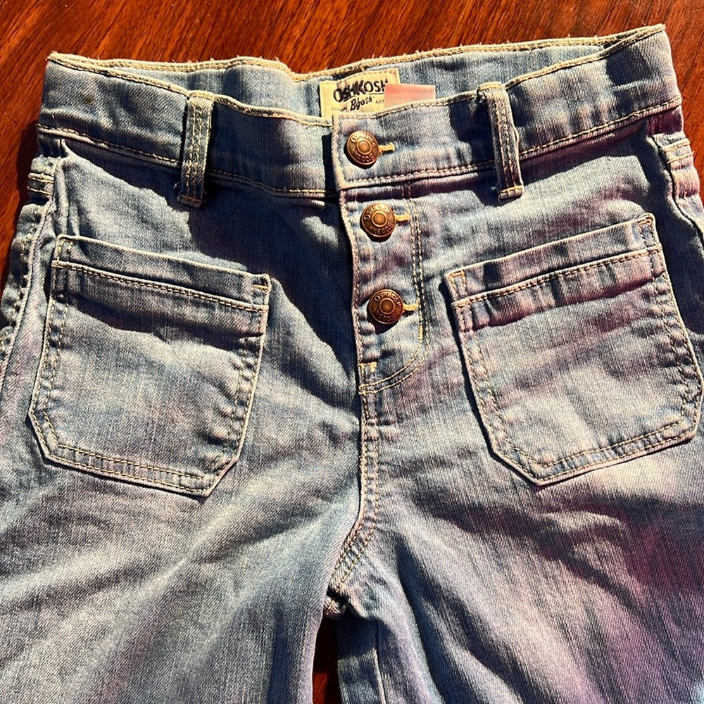 Wide leg light blue jeans